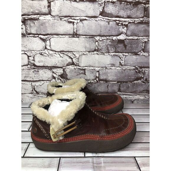 Merrell Spirit Tibet Low Espresso Dark Cinnamon Fur Booties Shoes Women Sz 7M US - Picture 4 of 16